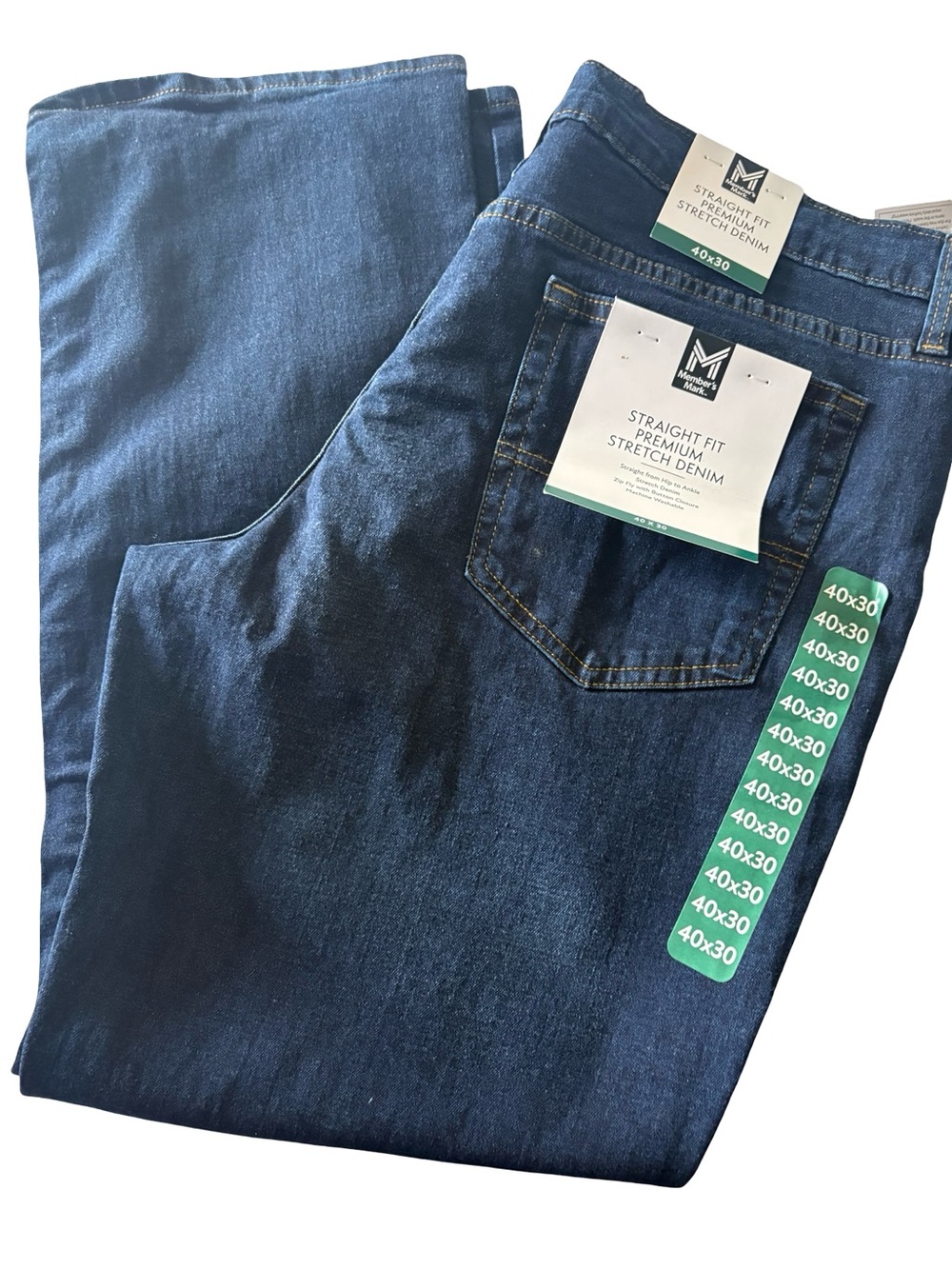 Men's Bootcut Stretch Denim Jeans in Dark Blue